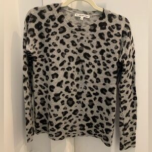 XS Leopard 100% Cashmere Sweater